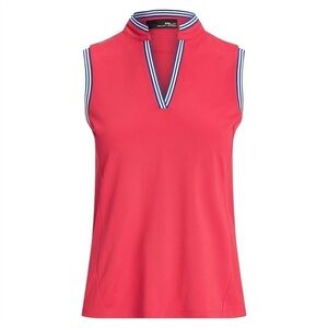 RLX Ralph Lauren‎ Tailored Fit Pique Sleeveless Shirt MauiRed/RoyalBlue  XL 16